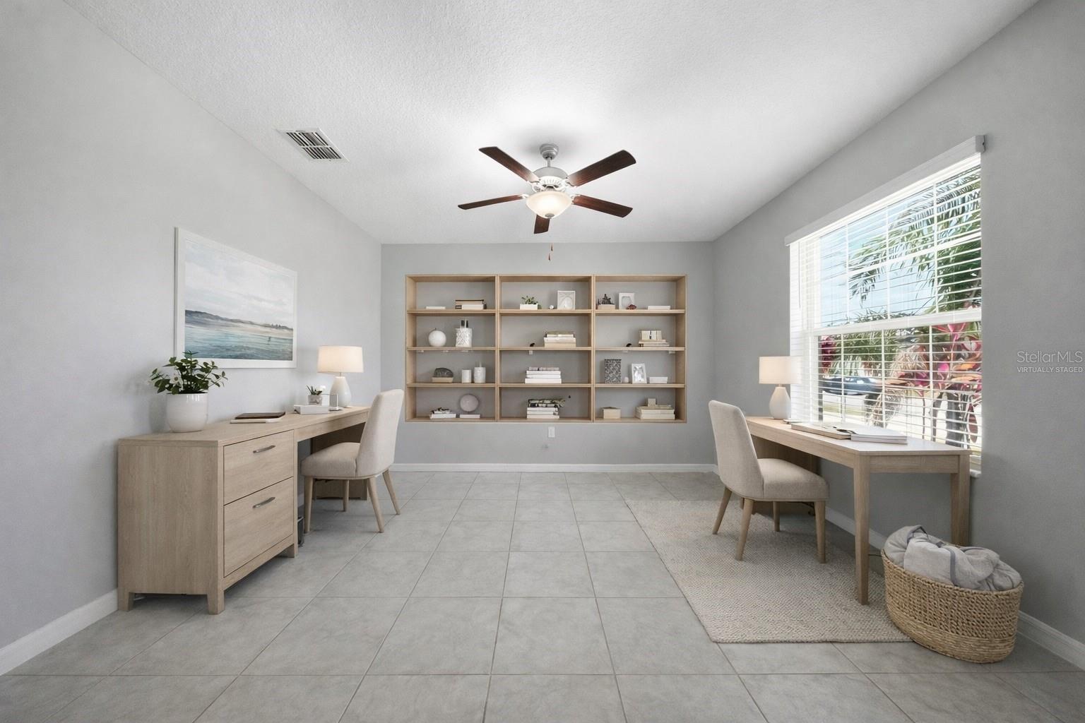 Virtually staged office