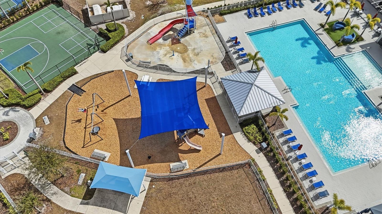 Community Playground/Pool/Basketball/Pickleball Court