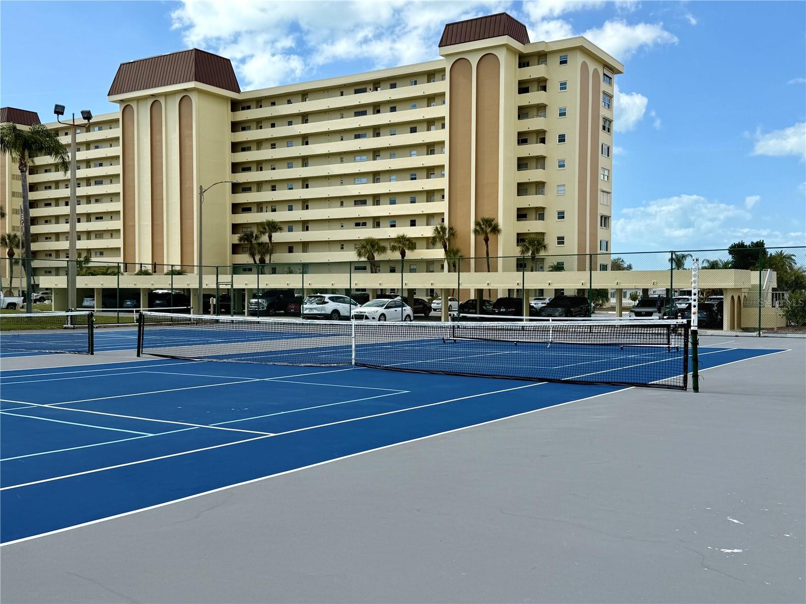 Tennis and pickle ball courts just steps away.