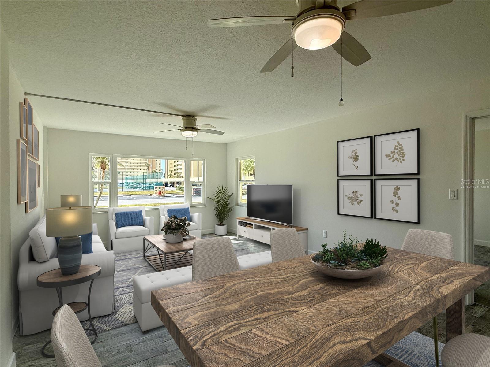 Plenty of room for you and guest. Virtually staged.