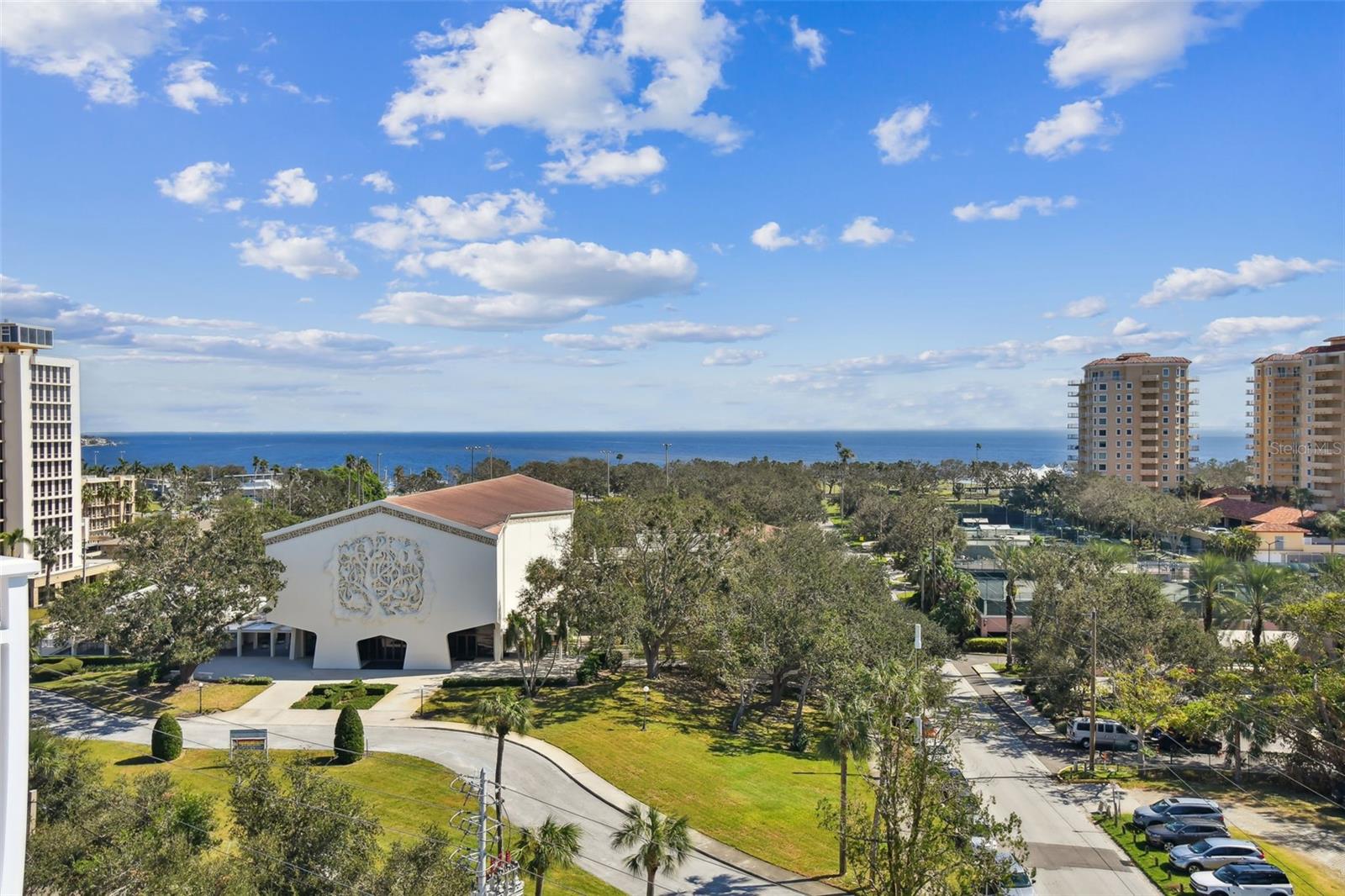 See Tampa Bay from balcony of Unit 701