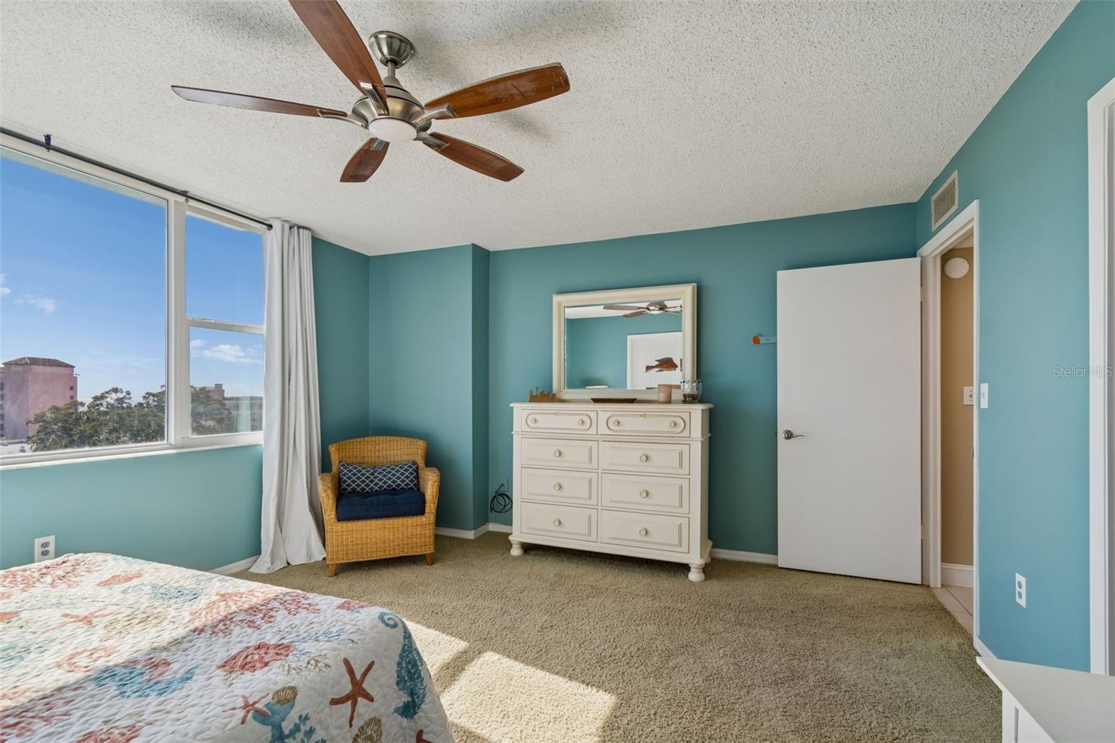 Plenty of space in bedroom for other furniture