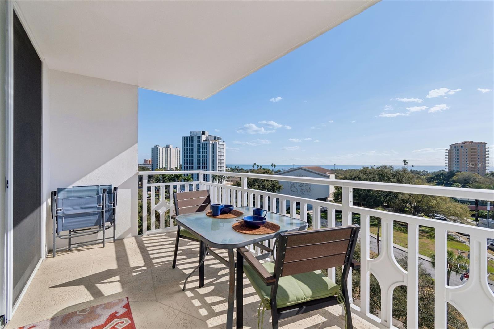 Large balcony with great views