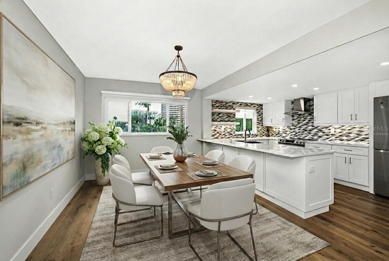 Main Level Dining area off the Kitchen (Virtually Staged)