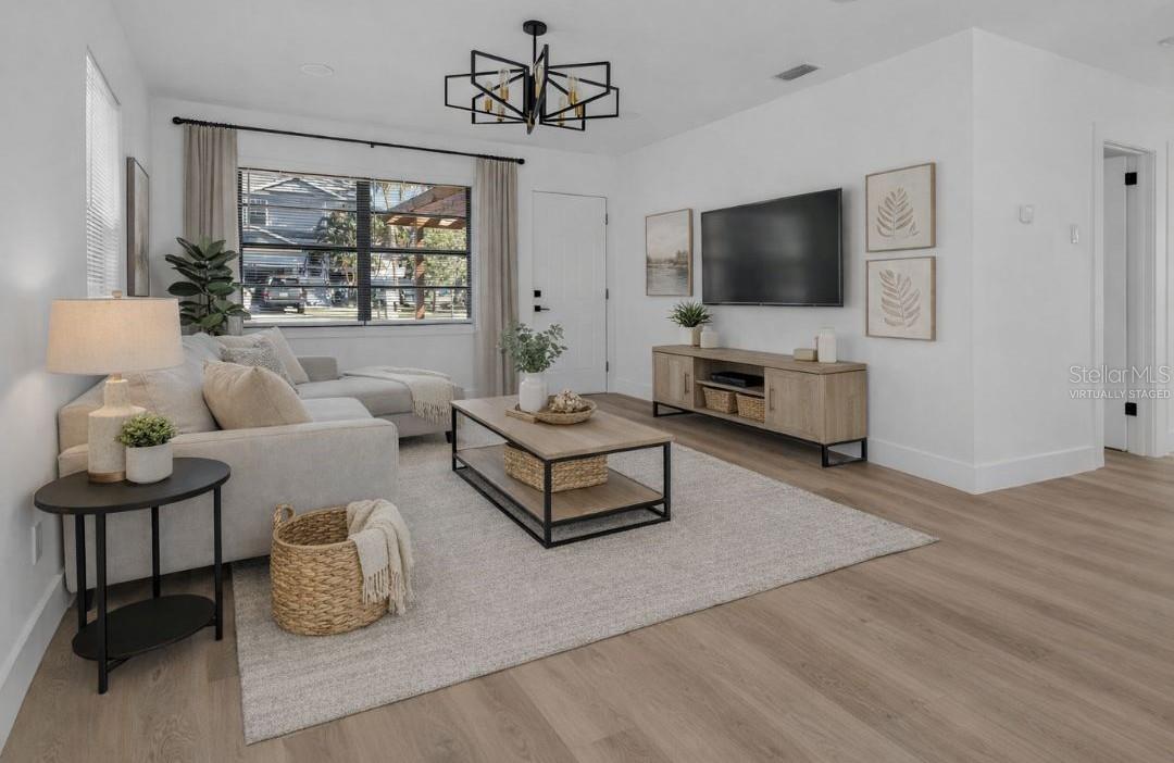 Virtually staged Virtual living room