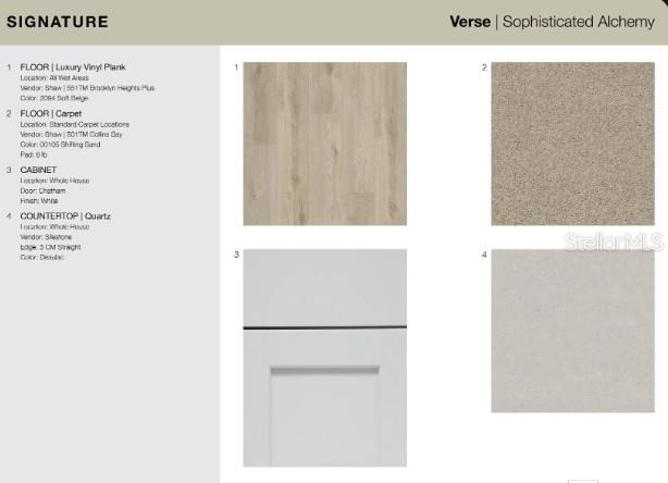 12490 Gust Court design selections.  Home is under construction and selections are subject to change.