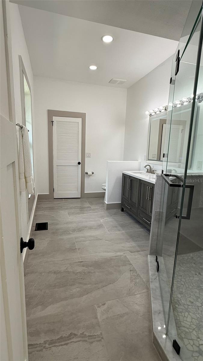 Luxurious Master Bath with Double Shower.