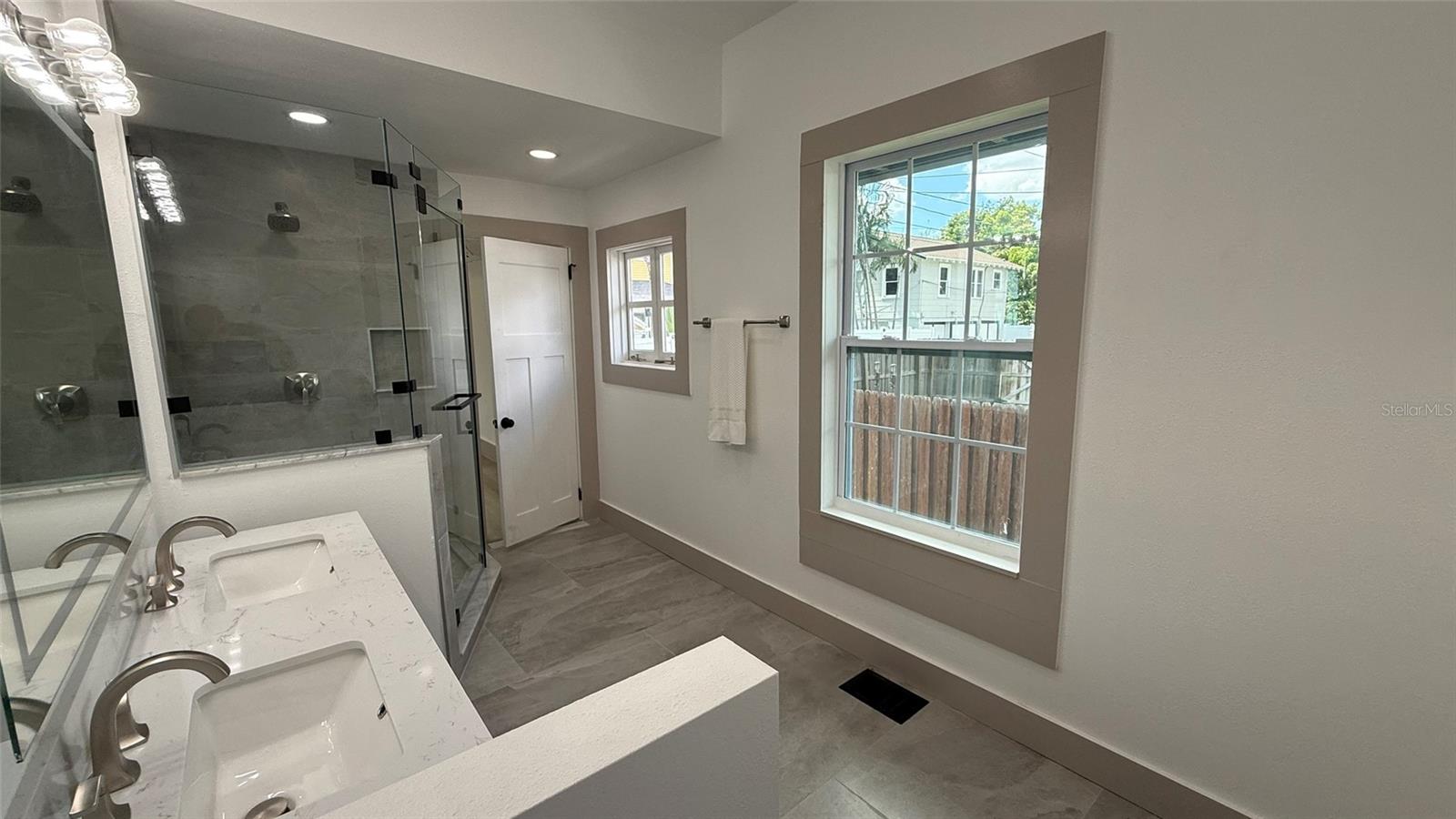 Luxurious Master Bath with Double Shower.