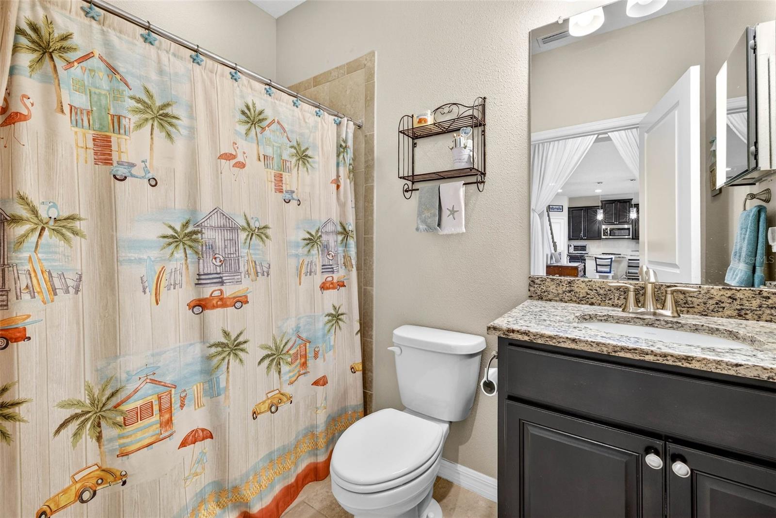 Downstairs full bath with shower