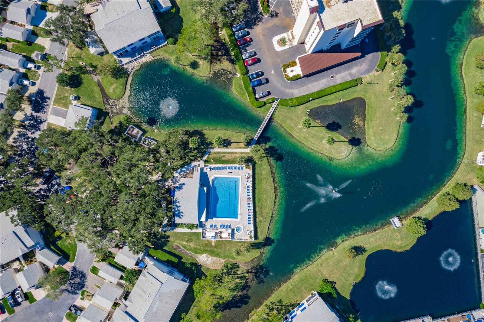 Lushly landscaped grounds