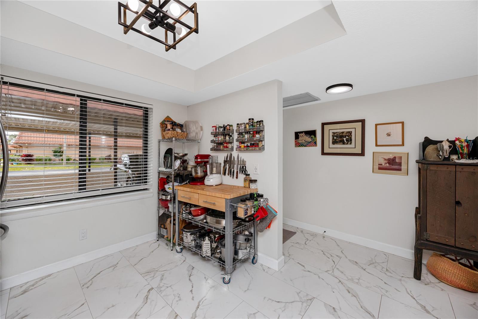 Kitchen window and space for a high top table