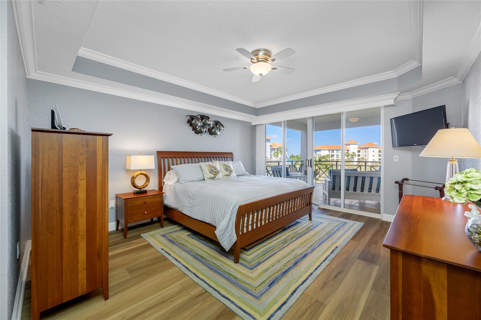 Master bedroom with Balcony access & Water views