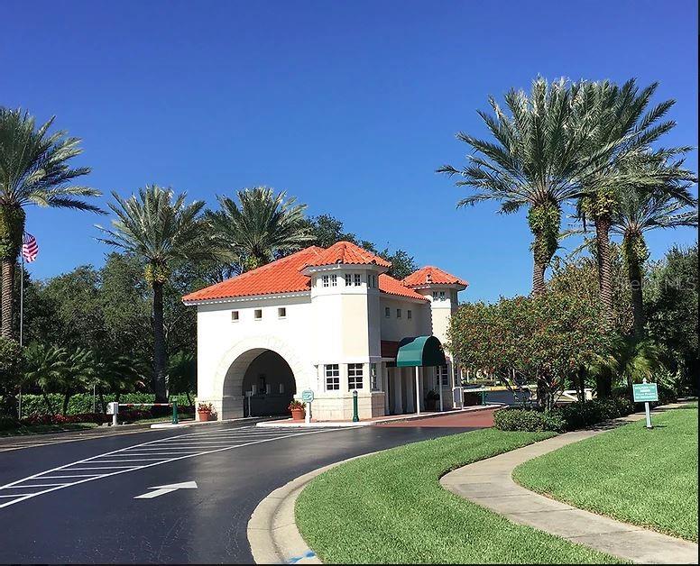 24-hour security entrance to the Dolphin Cay complex