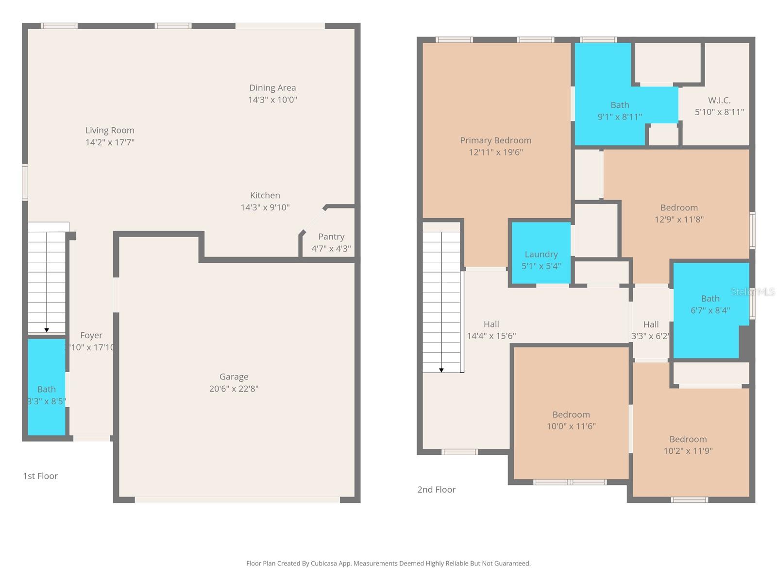 3rd Bedroom has enclosed loft to create additional space for a playroom, office, den space within the 3rd bedroom.