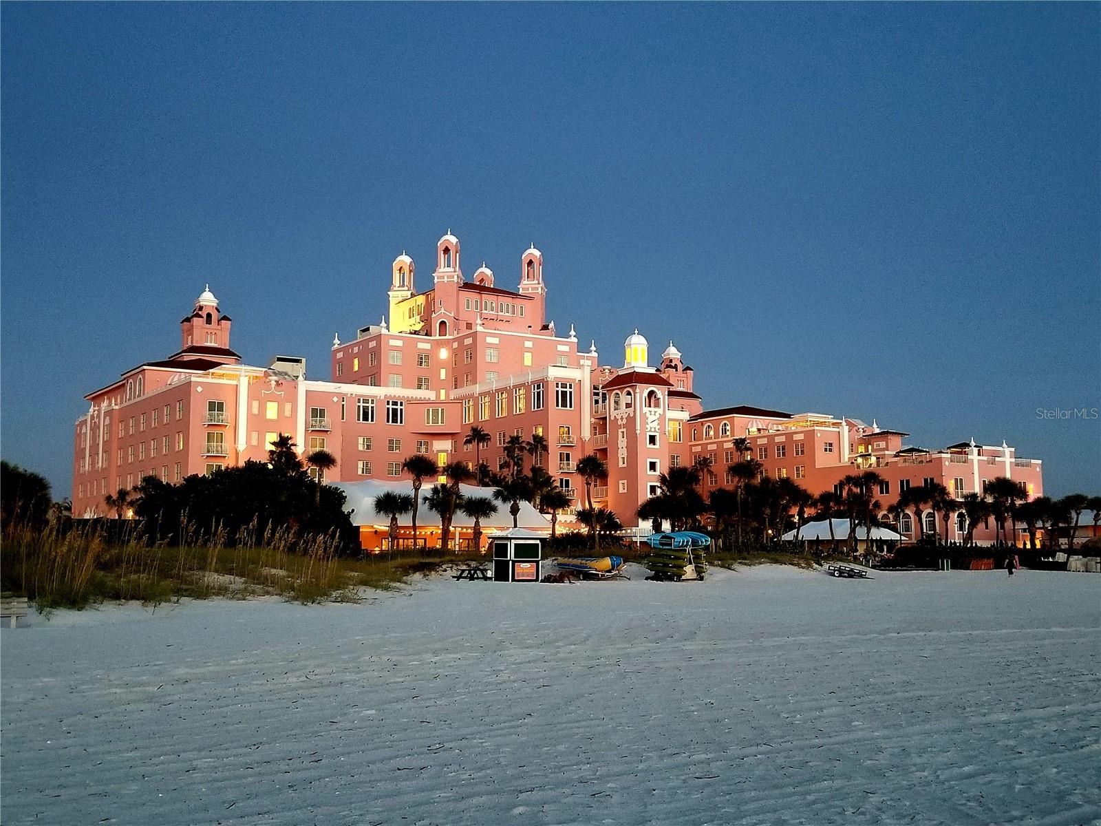 Iconic Don Cesar Hotel on the Beach.
