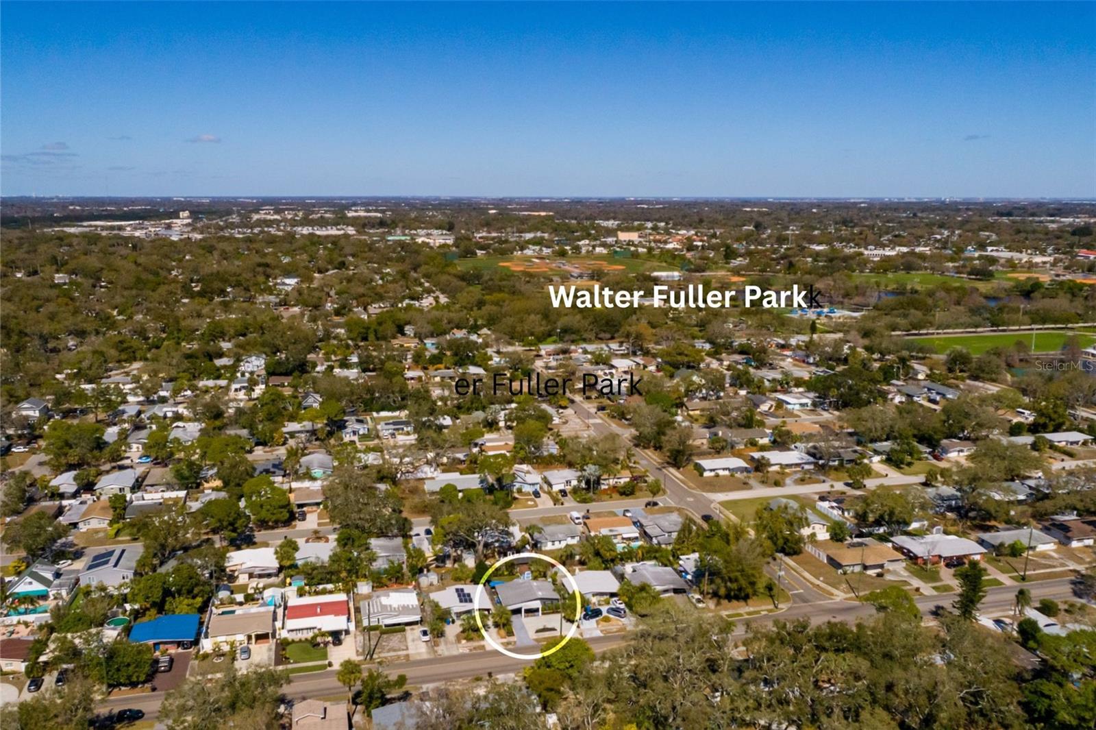 Property is down the street from Walter Fuller Park.