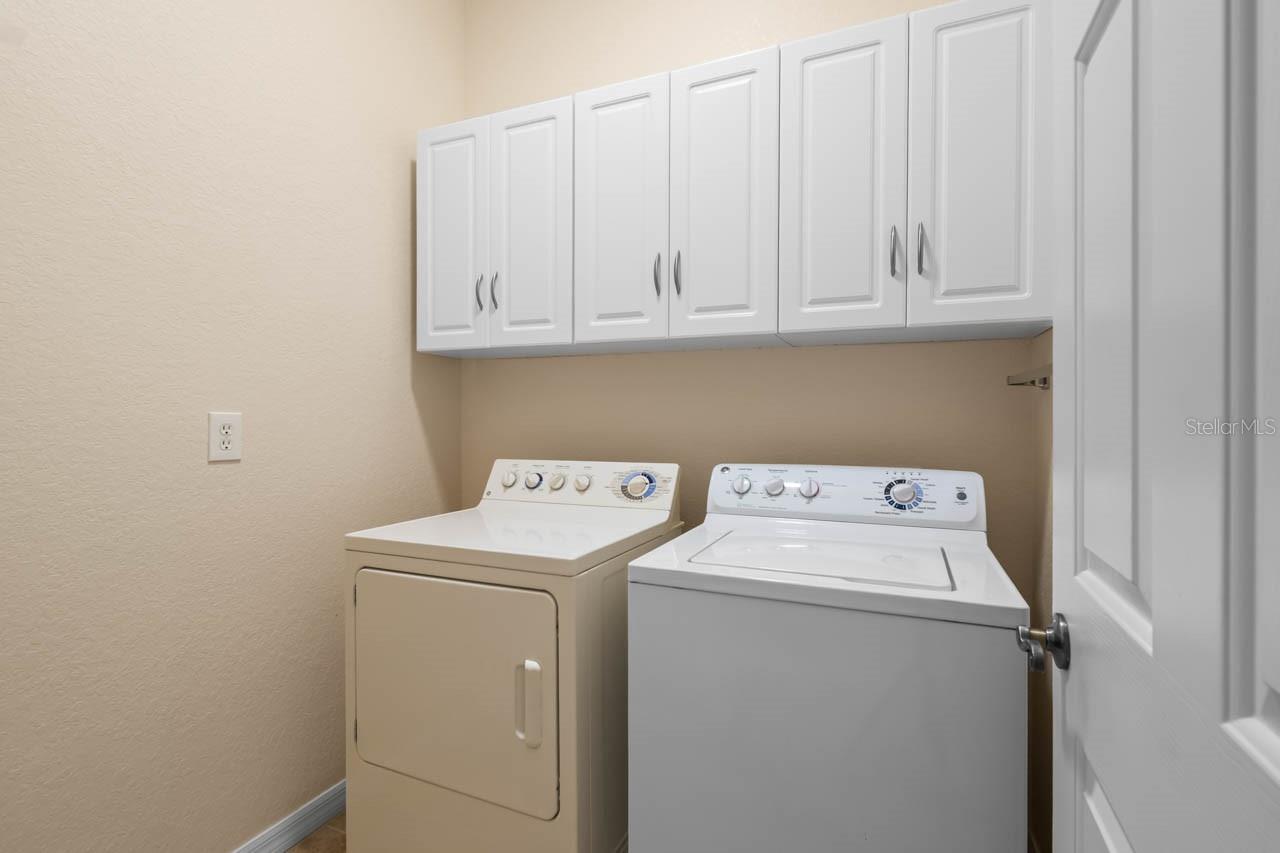 Laundry next to the kitchen.