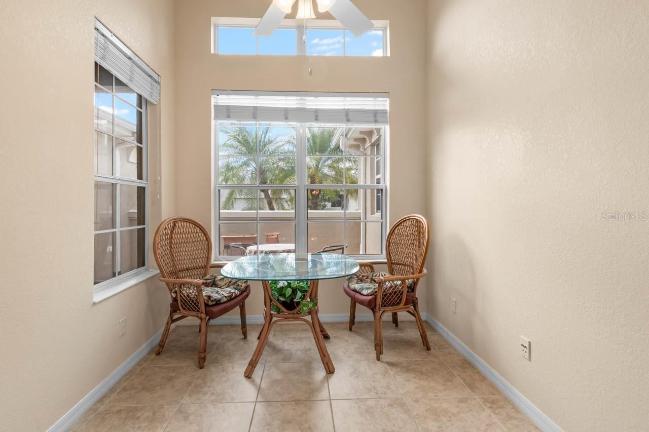Enjoy meals in this sunny nook!