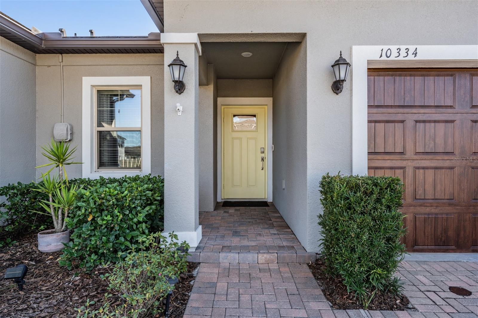 Paver driveway, walkway and covered entry