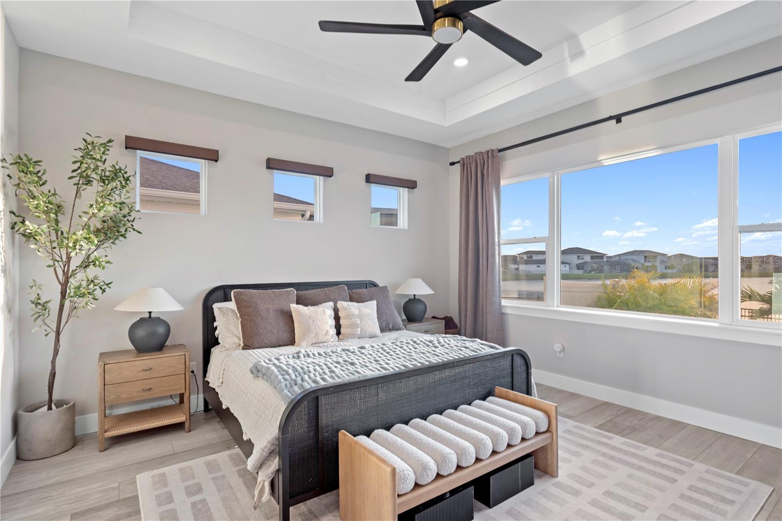 Private retreat with views of the outdoor space.