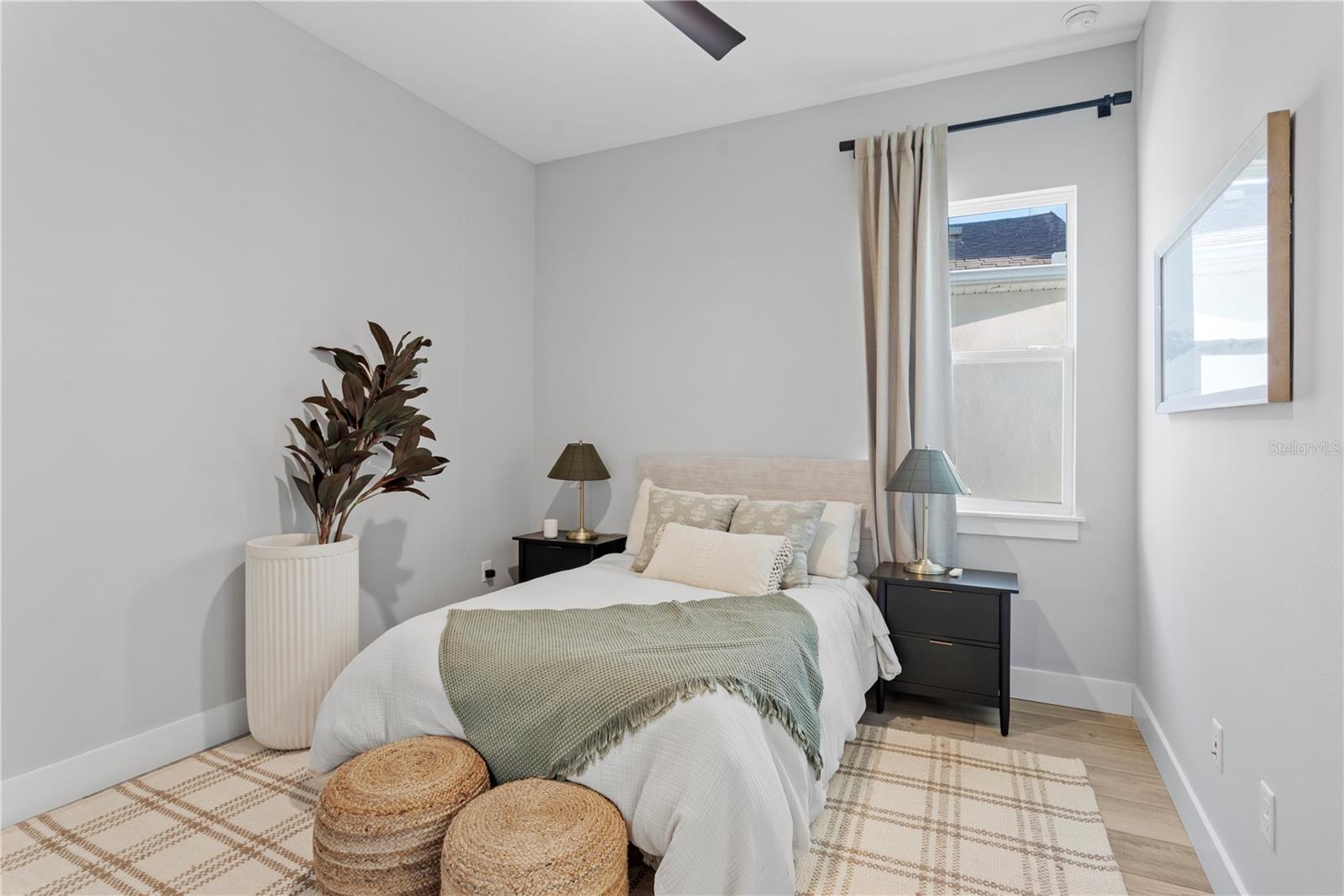 Spacious upstairs bedroom.