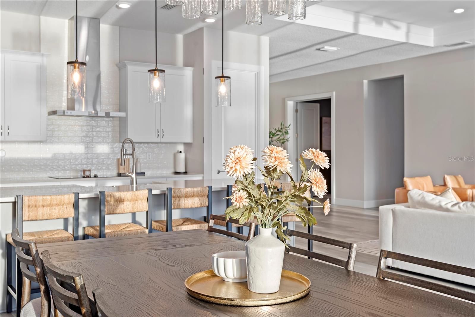 Seamless flow connecting kitchen and great room.