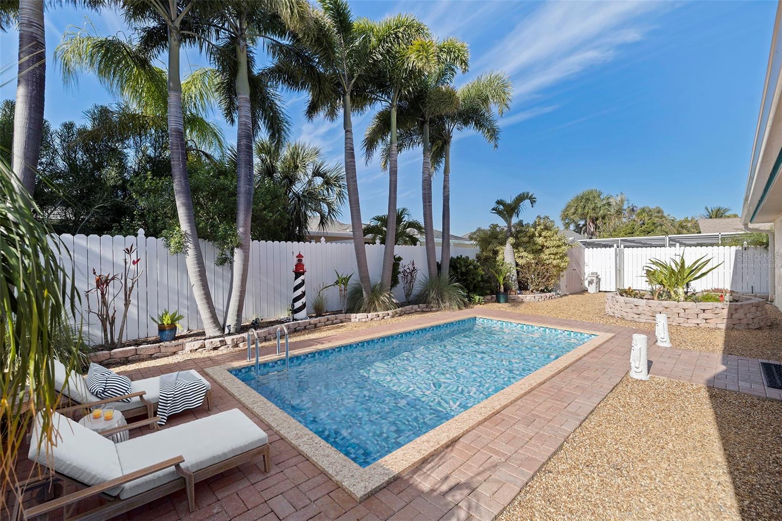 Virtually Staged - There is plenty of space in the backyard for a pool.