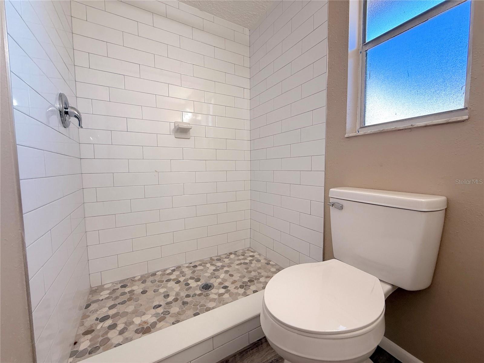 New shower in Primary bedroom