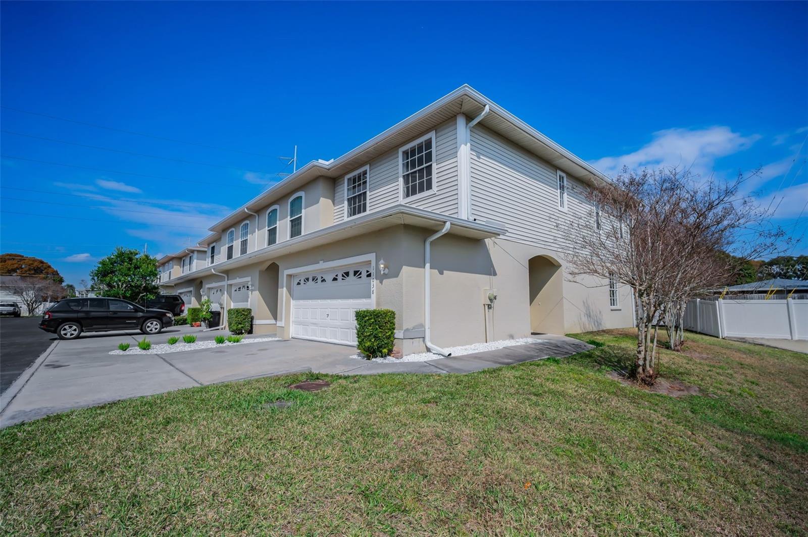 The side entry enhances the home’s curb appeal.