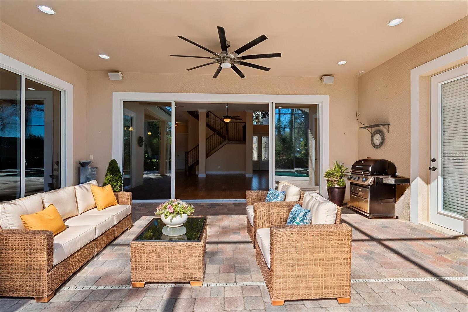 Virtually staged Outdoor Lanai