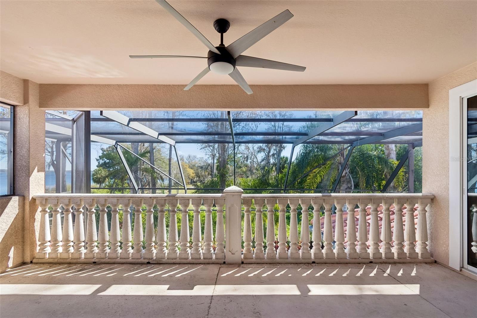 2nd floor balcony overlooking pool