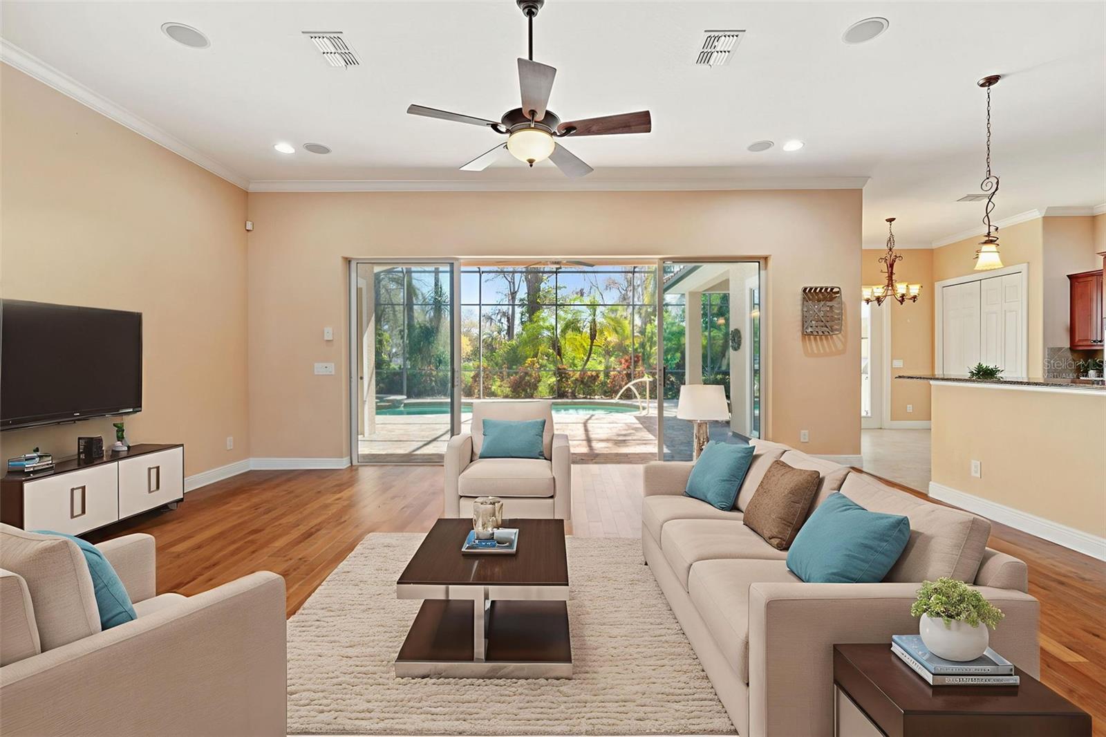 Virtually staged Living Room