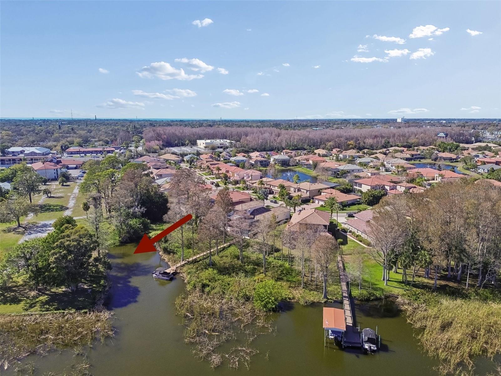 Potential future dock location towards canal