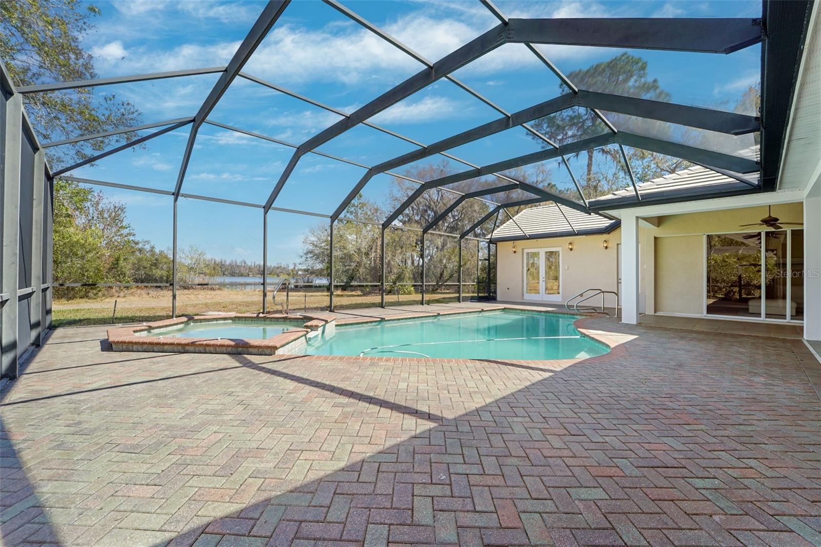 Screened in Pool & Hot Tub with Bay Lake Views