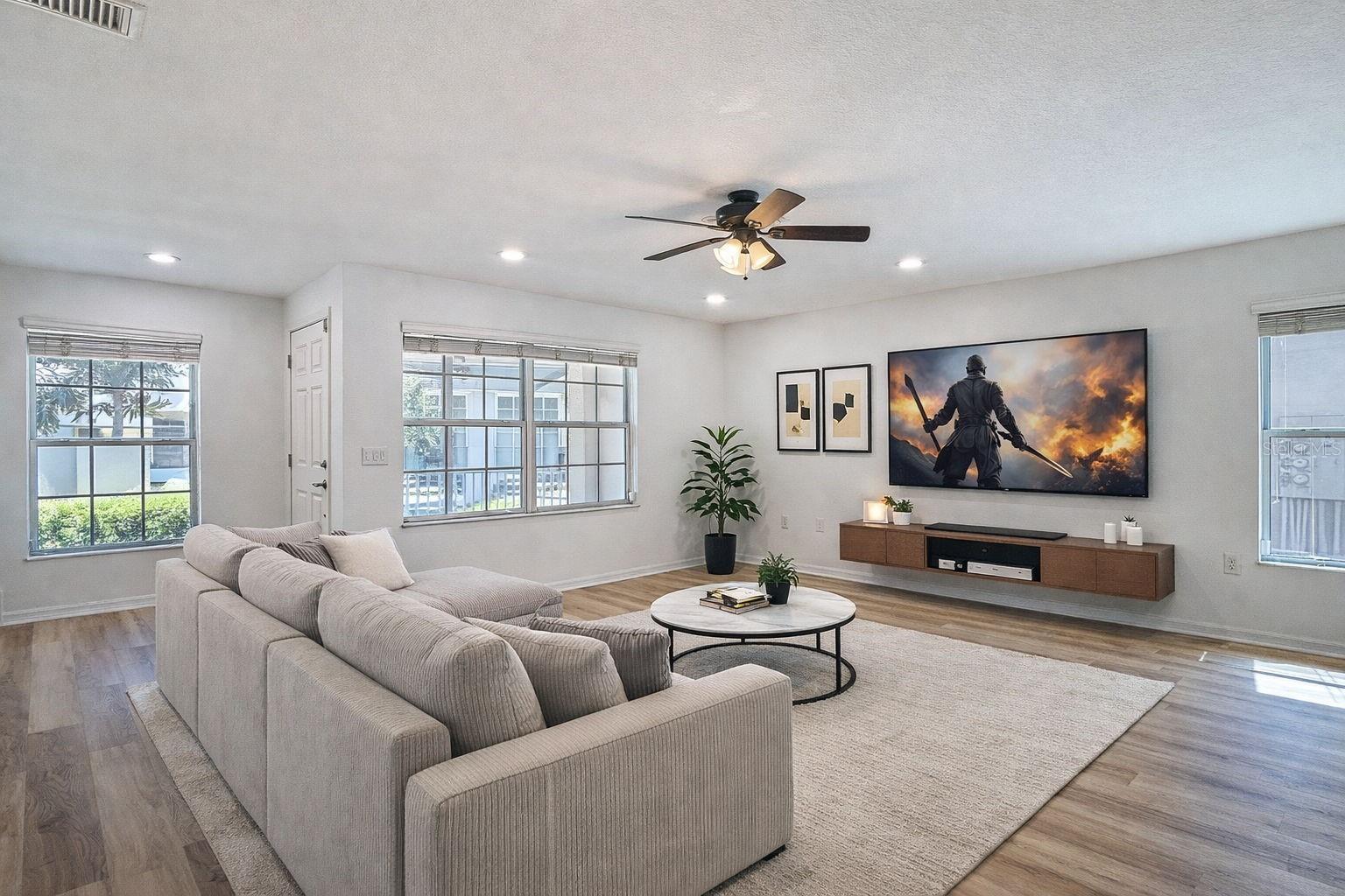 Living room Furniture digitally staged