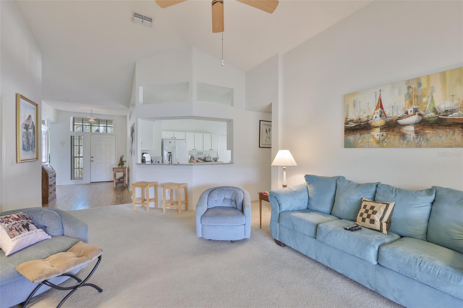 Great Room looking towards the front door and kitchen