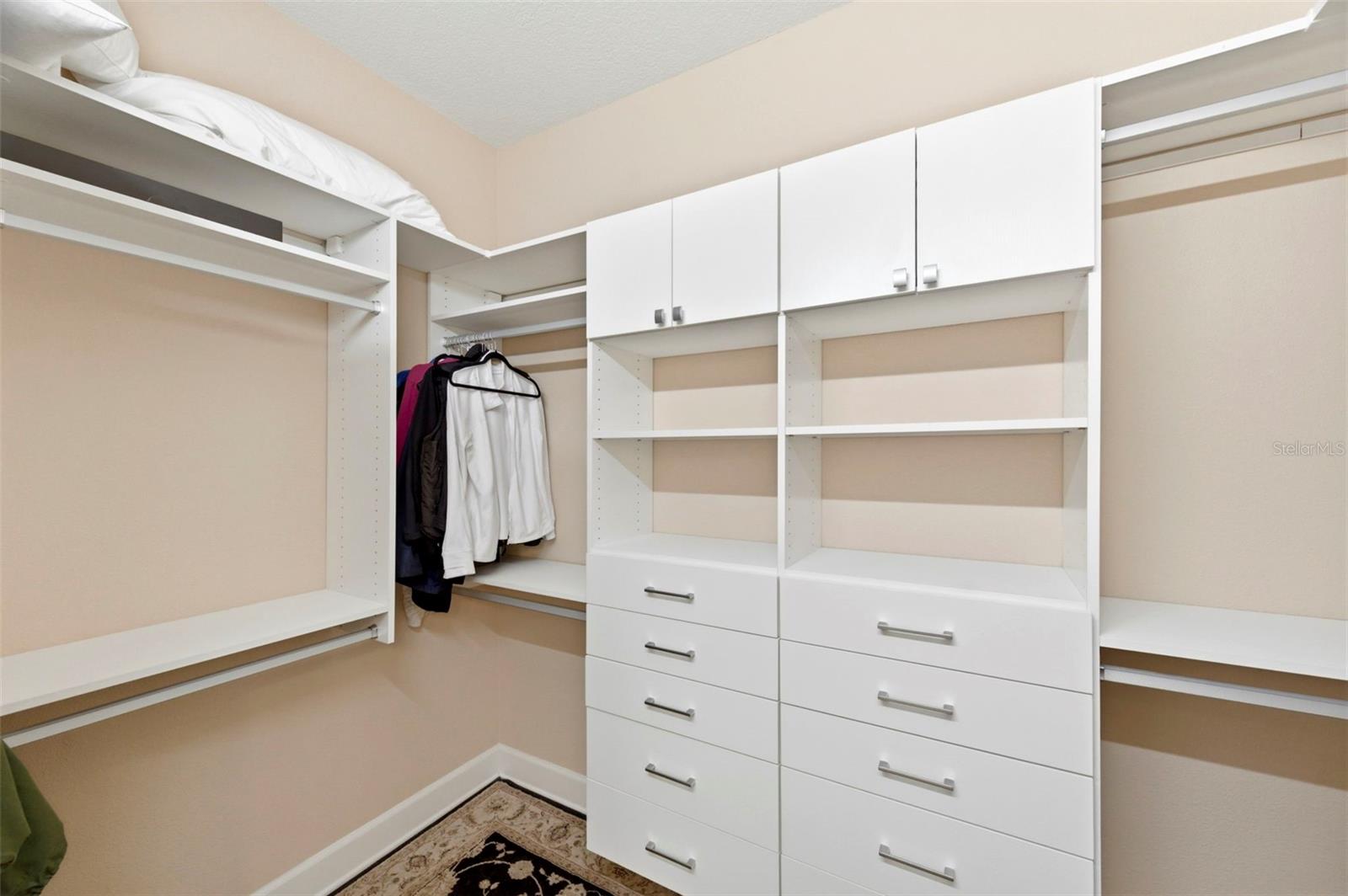 Primary Walk-in Closet with Built-ins