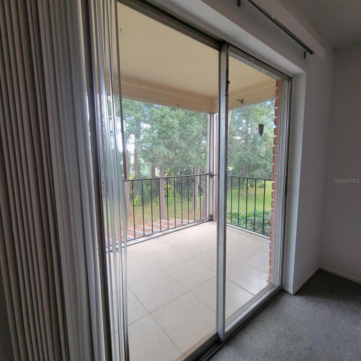 large balcony with additional storage closet