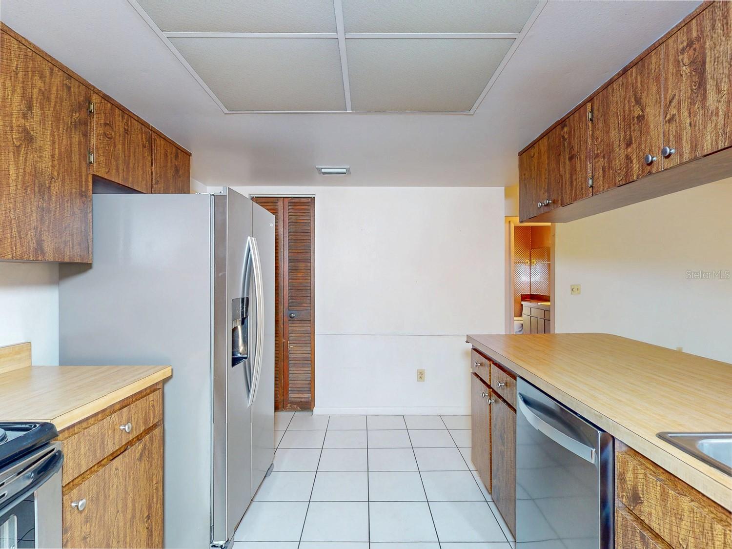 Kitchen with new stainless-steel appliances