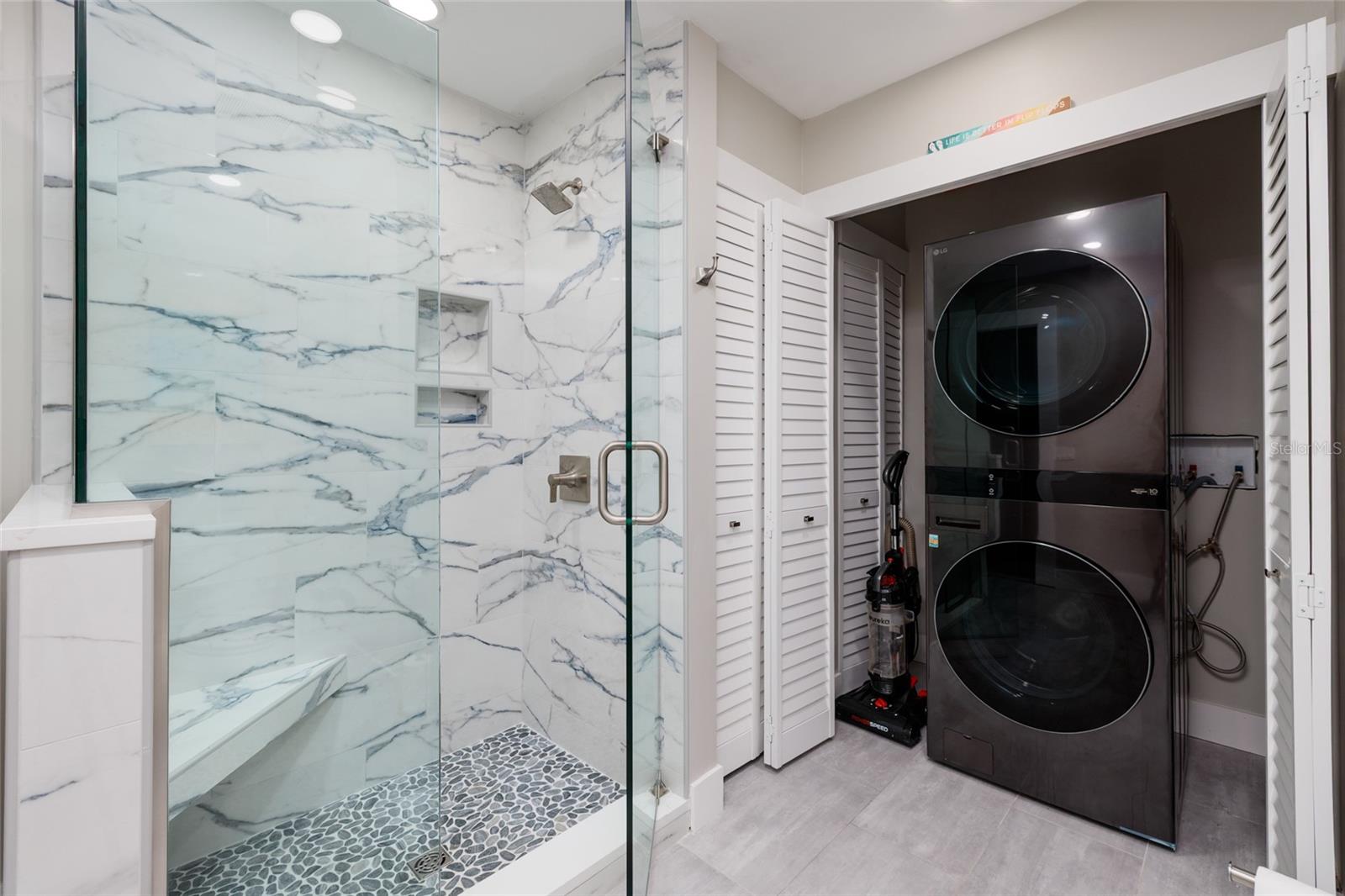 3rd bath and laundry room