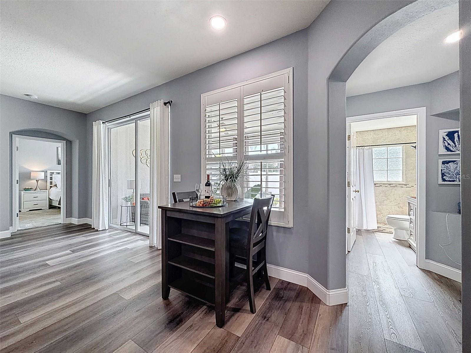 Kitchen nook with plenty of room for a table.