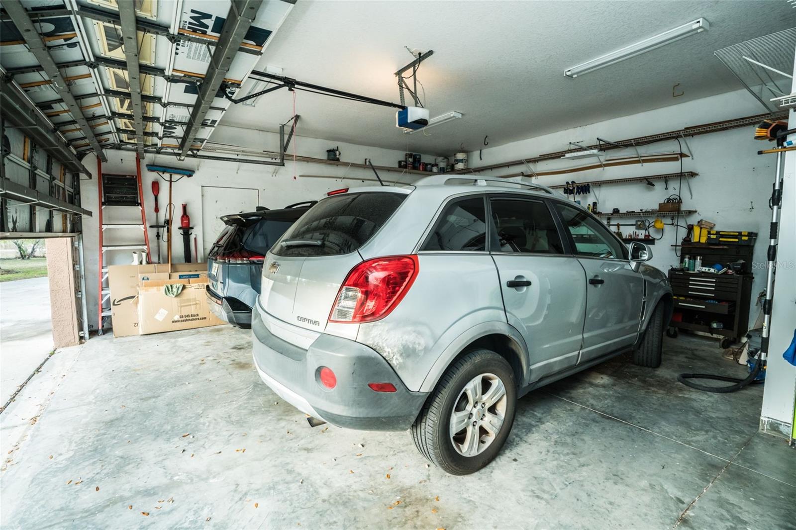 massive 2 car garage