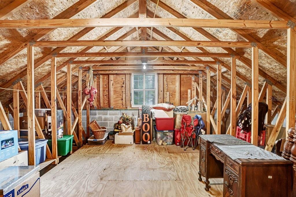 LOOK AT THE STORAGE!  Unfinished attic space could be finished or for storage