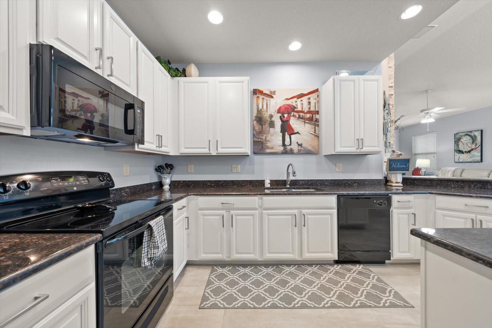 Updated kitchen with granite counters
