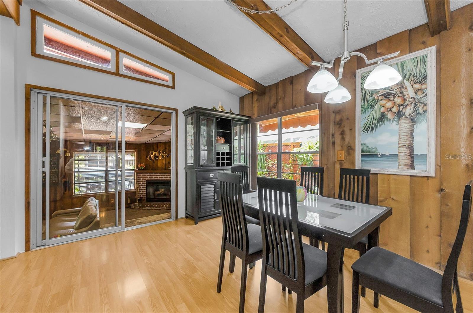 Dining Area leading to the enclosed Florida Room
