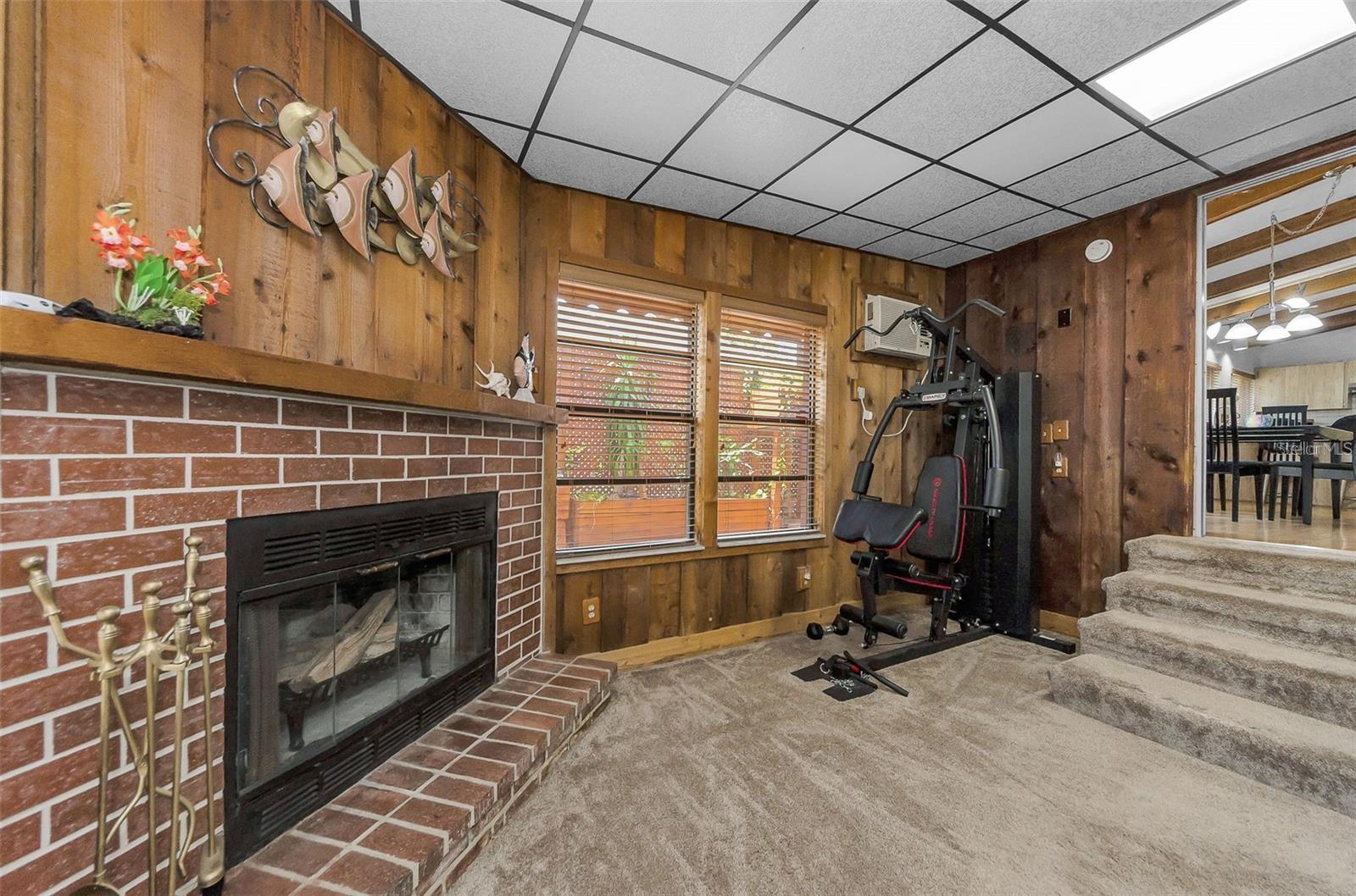 Fireplace in Florida Room