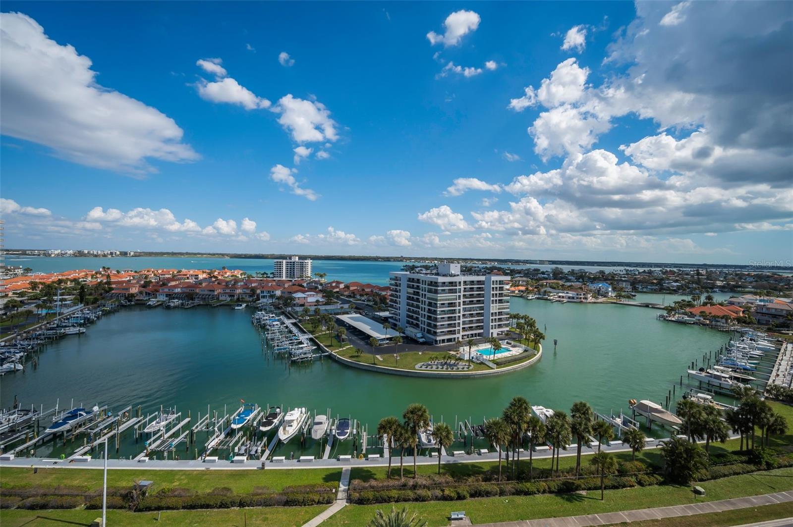 The marina & intracoastal view off the balcony facing the east