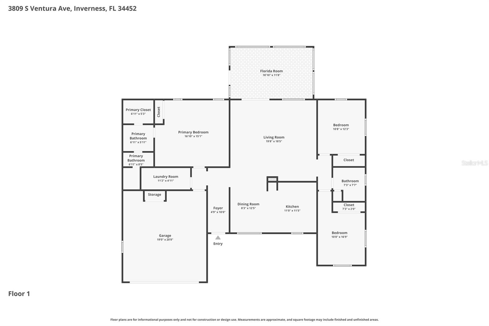 3809 S VENTURA AVE, INVERNESS, FL, 34452