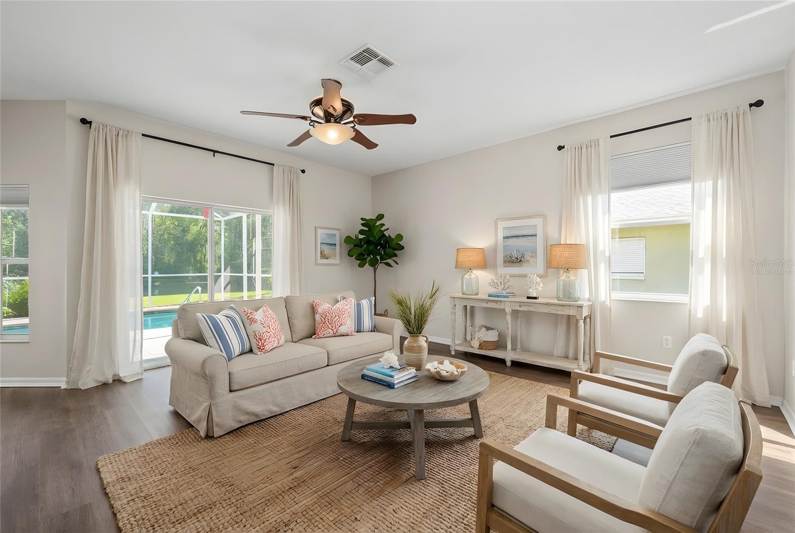 Virtually Staged Family ROom