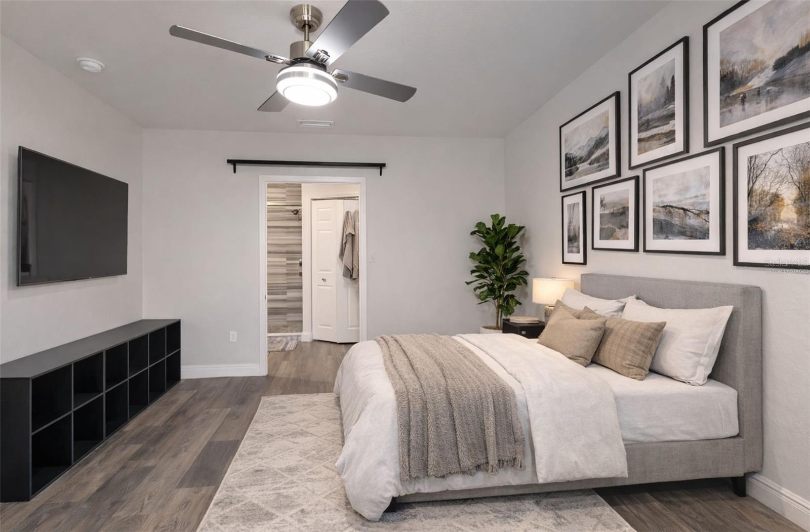 Virtually Staged to a bedroom